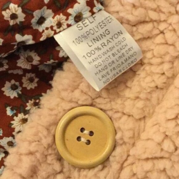 Faux Fur Jacket Color Block Fall TEDDY BEAR Coat / Jacket Size: Small (4-6) NWT - Picture 5 of 5